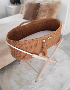 Caramel Crochet Moses Basket without stand