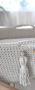 Cream Crochet Moses Basket without stand
