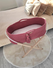 Load image into Gallery viewer, Blossom Crochet Moses Basket and Stand