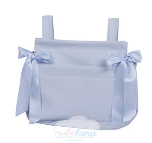 Pompas Blue leatherette pram bag
