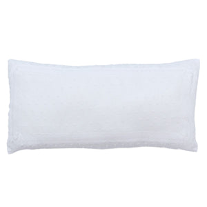 White Bianca Spanish Pillow 22x44cm