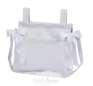 Pompas Cream leatherette pram bag