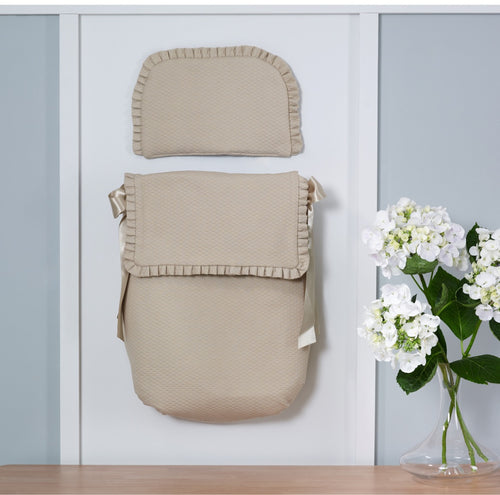 Camel Pique Carrycot Apron/Nest