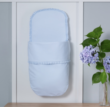 Load image into Gallery viewer, Blue Pique Carrycot inner footmuff
