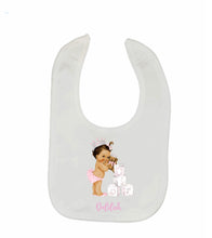 Load image into Gallery viewer, Girl with Bricks Personalised Bib