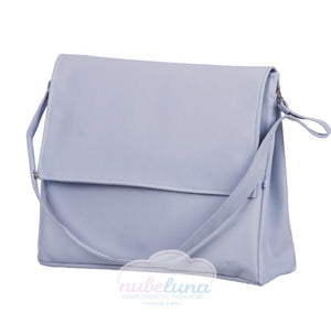 Pompas Blue leatherette Lid Pram Bag