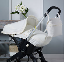 Load image into Gallery viewer, Cream Pique Car Seat set