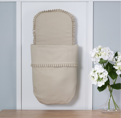 Camel Pique Carrycot inner footmuff