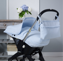 Load image into Gallery viewer, Blue Pique Pram Bag