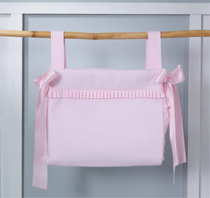 Pink Pique Bow Pram Bag