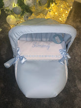 Load image into Gallery viewer, Blue Leatherette Artenas Car Seat Set