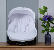 Load image into Gallery viewer, White Pique Car Seat set