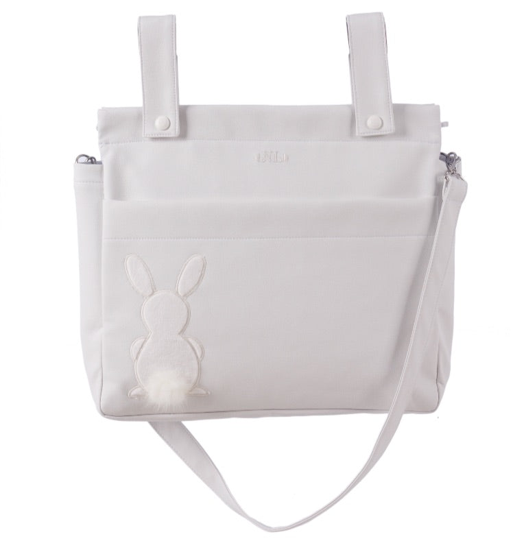 Ivory Faunia leatherette strap bag