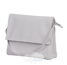 Load image into Gallery viewer, Pompas white leatherette Lid Pram Bag