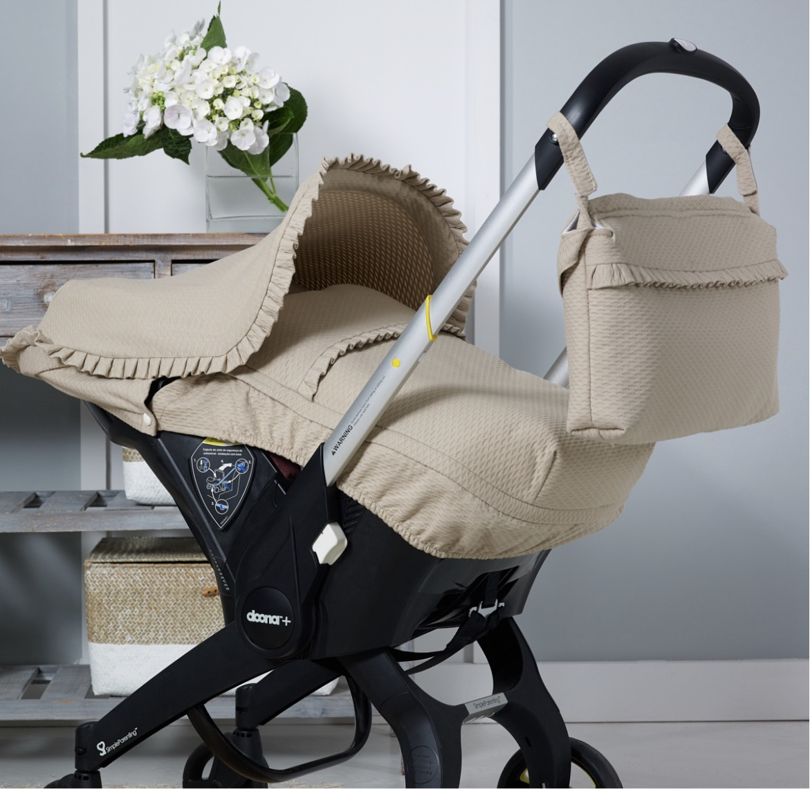 Camel Pique Car Seat set ModaMinnie