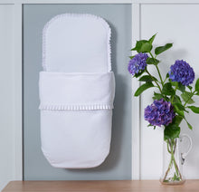 Load image into Gallery viewer, White Pique Carrycot inner footmuff