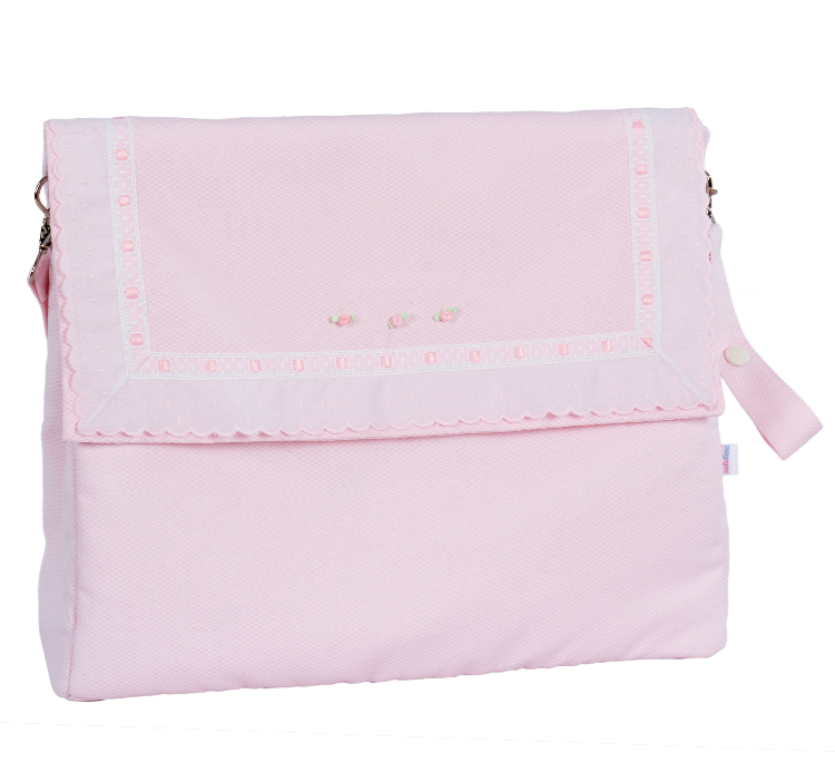 Pink Carla material lid changing bag