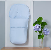 Load image into Gallery viewer, Blue Pique Pram footmuff