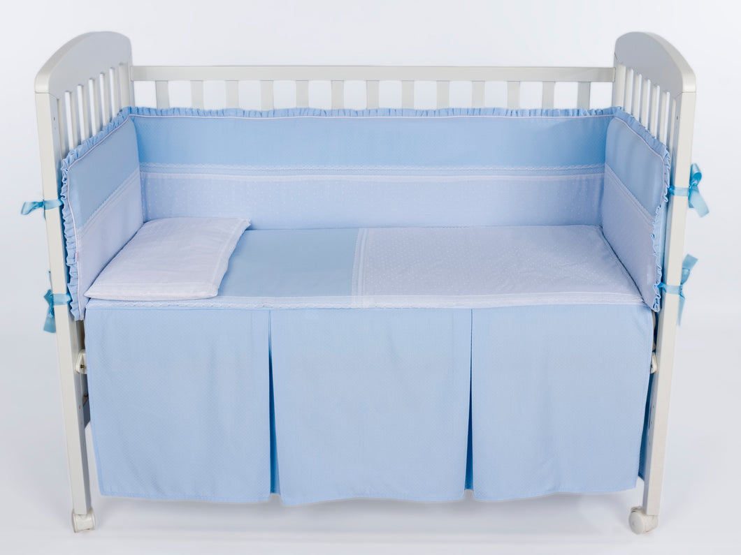 Blue Bianca Cot Bed 140cm x 70cm