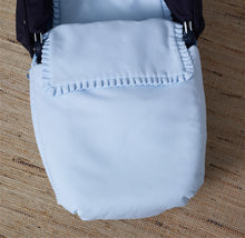 Load image into Gallery viewer, Blue Pique Carrycot Apron/Nest