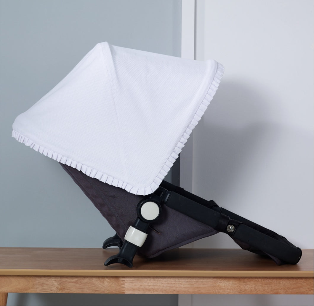 White Pique Pram Hood