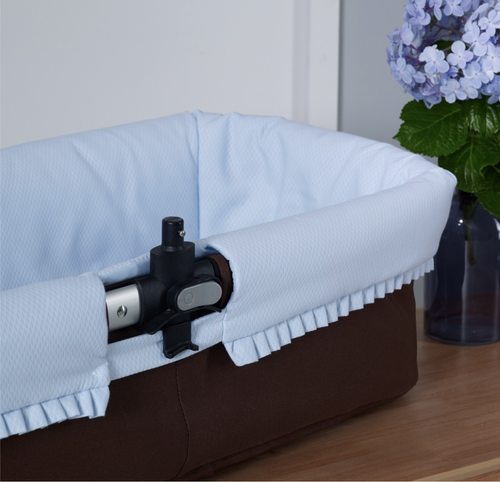 Blue Pique Carrycot liner