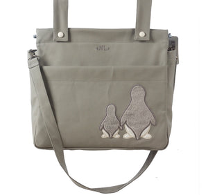 Grey Faunia leatherette strap bag