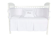 Load image into Gallery viewer, White Bianca Cot bedding 140cm x 70cm