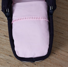 Load image into Gallery viewer, Pink Pique Carrycot inner footmuff