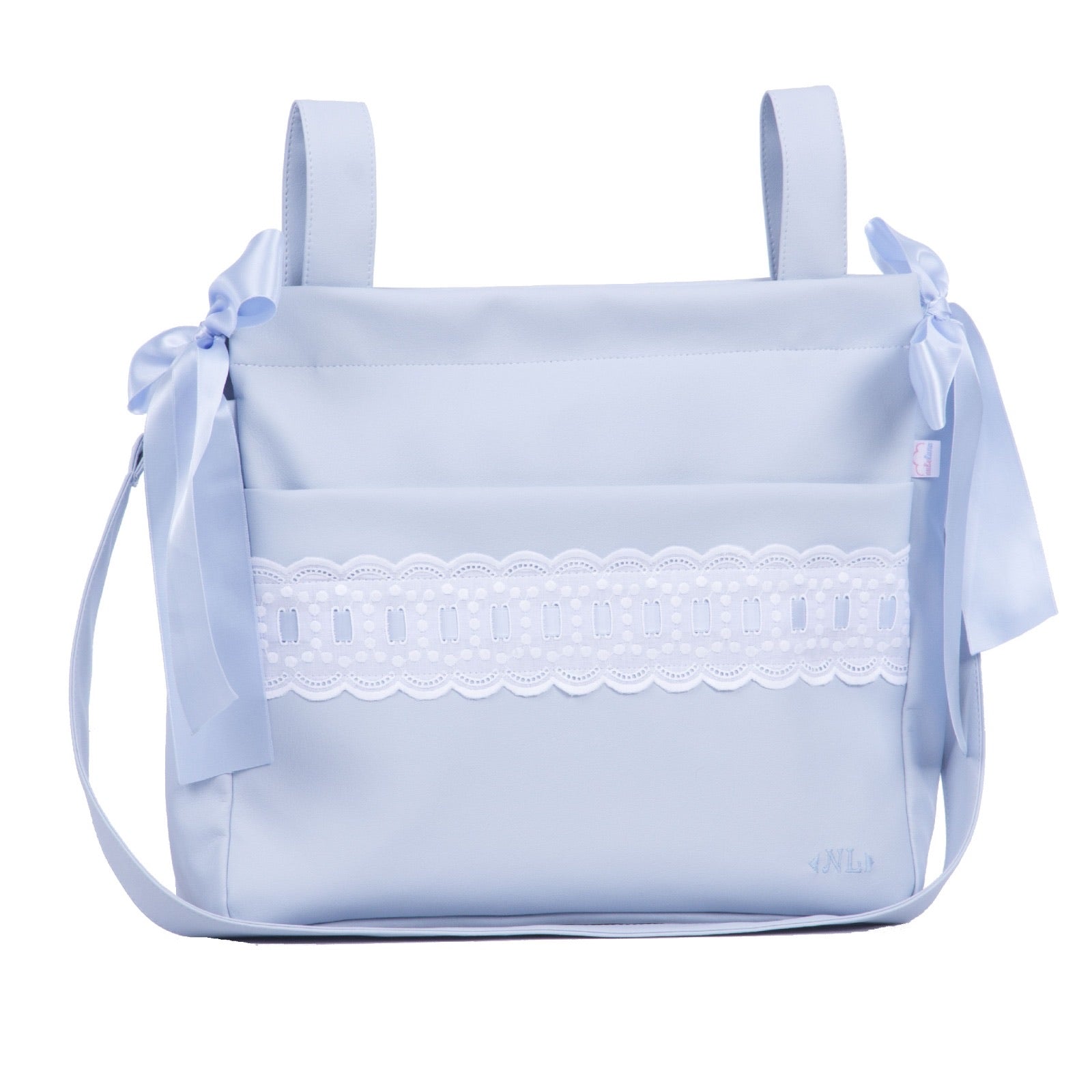 Artenas Blue Leatherette Pram Bag