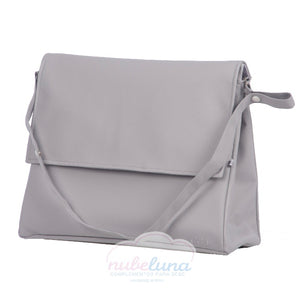 Pompas Grey leatherette Lid Pram Bag