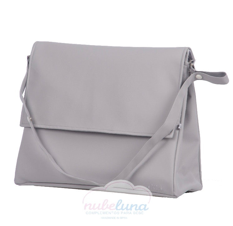 Pompas Grey leatherette Lid Pram Bag
