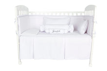 Load image into Gallery viewer, White Bianca Cot bedding 140cm x 70cm