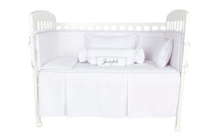 White Bianca Cot bedding 140cm x 70cm