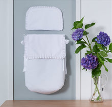 Load image into Gallery viewer, White Pique Carrycot Apron/Nest