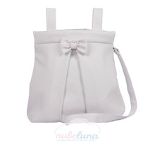 Load image into Gallery viewer, Pompas White leatherette bow bag